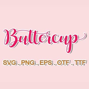 Buttercup font files,SVG Sillhoutte,Sans Serif SVG,svg fonts bundle,svg files for cricut,Monogram svg,Monogram Cricut