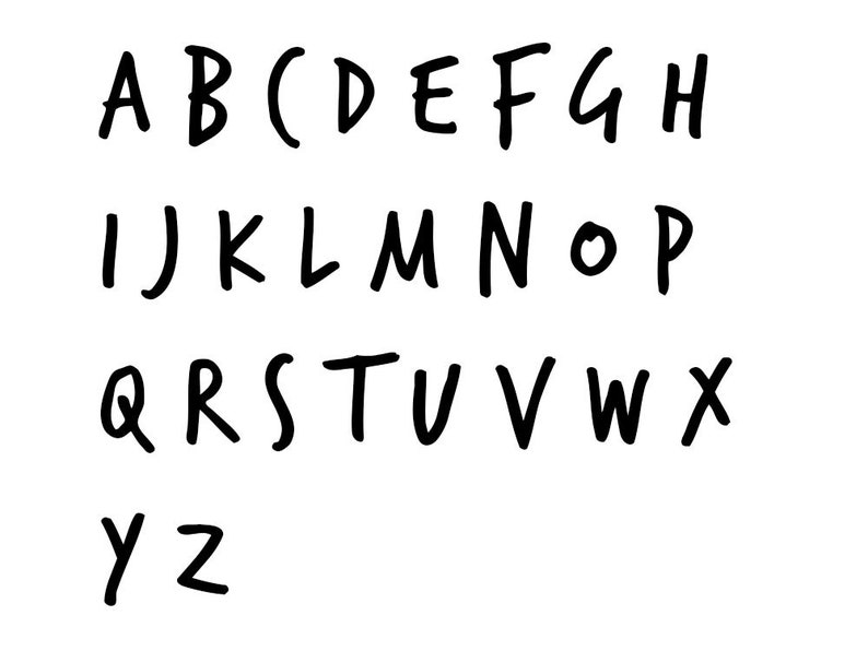 Trashhand Font Filessvg Sillhouttesans Serif Svgsvg Fonts Etsy