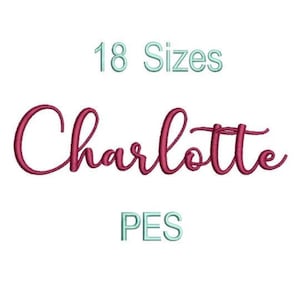 Charlotte Font,PES,Calligraphy Fonts,Machine Embroidery,Embroidery Font,Script font,Calligraphy Embroidery Font,Sans Serif Font