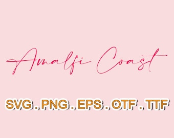 Amalfi Coast Font Svg files,SVG Sillhoutte,Sans Serif SVG,svg fonts bundle,svg files for cricut,Monogram svg,Monogram Cricut