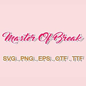 Archivos de fuentes Master Of Break, SVG Sillhoutte, Sans Serif SVG, paquete de fuentes svg, archivos svg para cricut, Monogram svg, Monogram Cricut