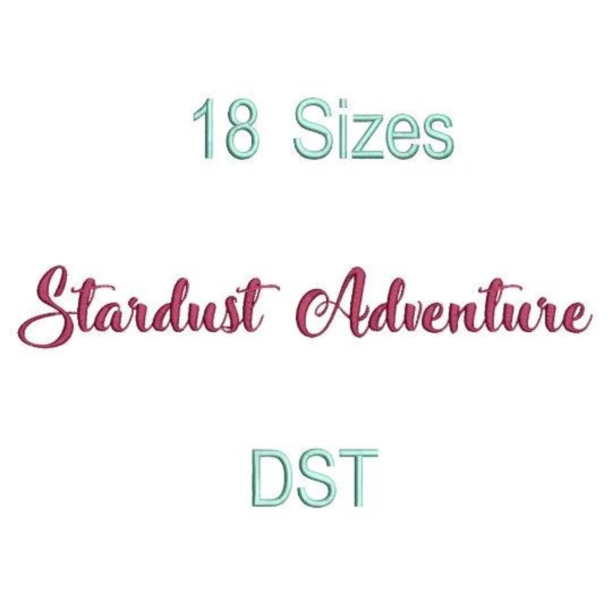 Stardust adventure Font,DST,Calligraphy Fonts,Machine Embroidery,Embroidery Font,Script font,Calligraphy Embroidery Font,Sans Serif Font