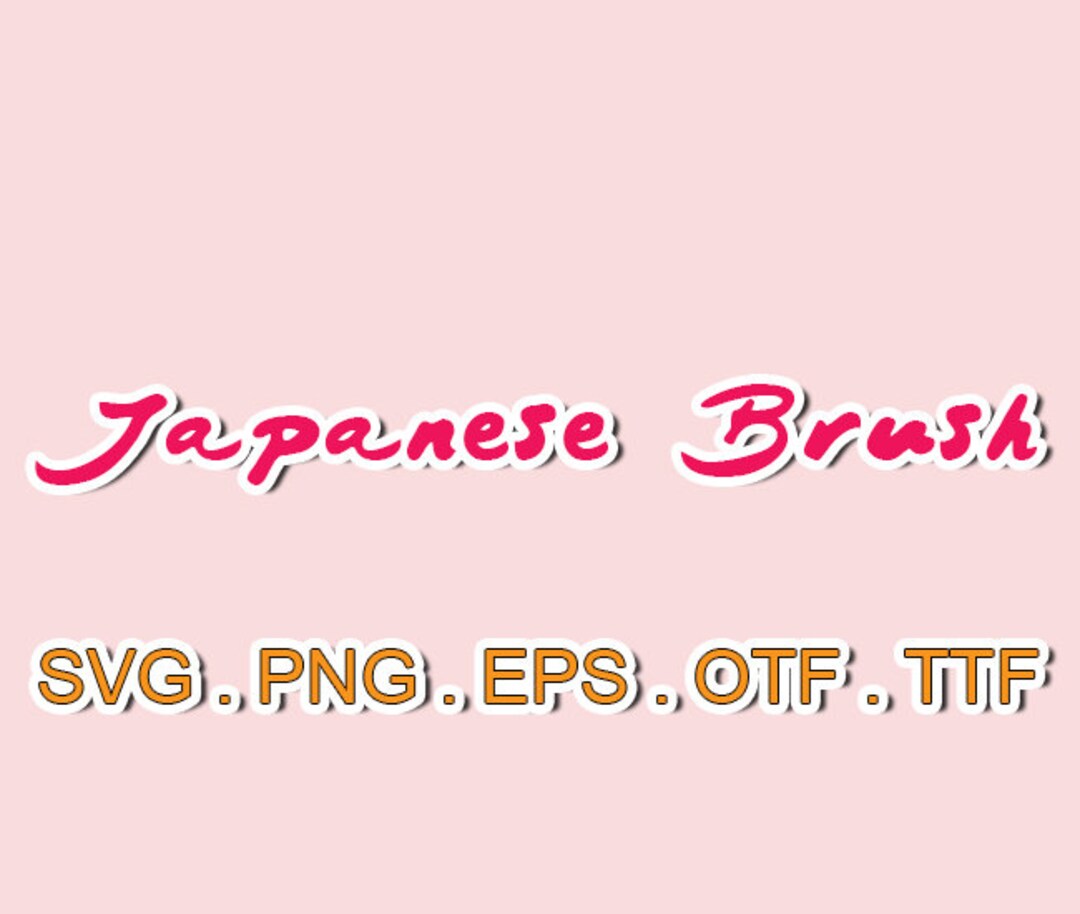 Japanese Brush Font Filessvg Sillhouttesans Serif Svgsvg Etsy