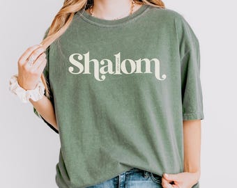 Shalom Peace Be With You Bible Verse John 14:27 Christian Comfort Colors® T Shirt, Gift For Christian Woman