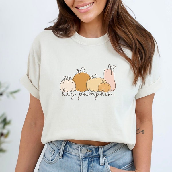 Hey Pumpkin Shirt, Cute Pumpkin Shirt, Fall Shirt, Cute Fall Shirt, Fall Tshirt, Fall Graphic Tees, Thanksgiving Shirt, Fall Gift For Her