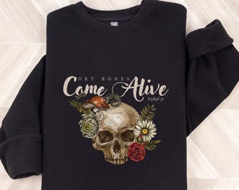 Dry Bones Come Alive Bible Verse Ezekiel 37 Seasonal Fall Christian Cotton Heritage Sweatshirt