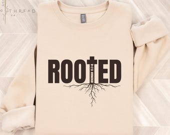 Rooted Biblical Jeremiah 17:7-8 Christian Scripture Cotton Heritage Premium Crewneck Sweatshirt, Gift For Christian Woman