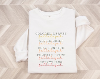 Everything Fallelujah Seasonal Autumn Cotton Heritage Crewneck Premium Sweatshirt