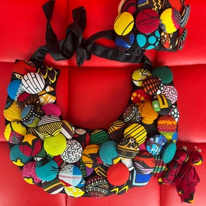 Colourful Ankara Set - Neck piece, Earrings and Bracelet.