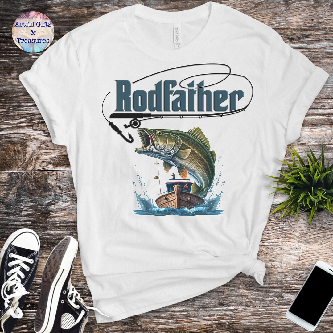 The Rod Father, Softstyle T-shirt, Fisherman, Fishing, Sportmans, Boat ...