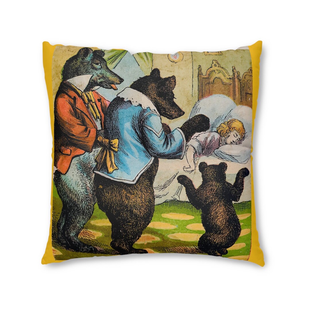The Three Bears goldilocks Storybook Tufted Floor Pillow Etsy