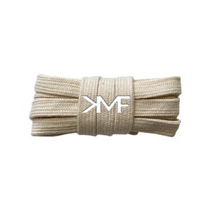 Cotton Wide Flat Casual Soft 10mm Inch Shoelaces Brand New Premium Quality Replacement Laces Ships From Florida USA 6) Oatmeal