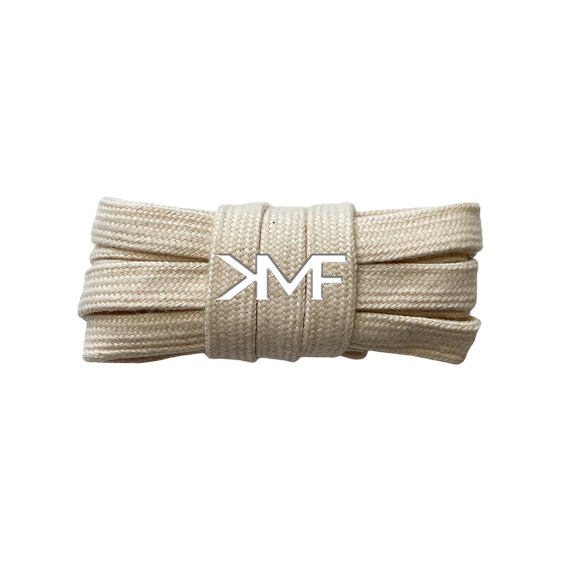 Cotton Wide Flat Casual Soft 10mm Inch Shoelaces Brand New Premium Quality Replacement Laces Ships From Florida USA 6) Oatmeal