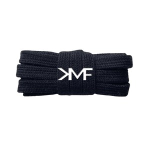 Cotton Wide Flat Casual Soft 10mm Inch Shoelaces Brand New Premium Quality Replacement Laces Ships From Florida USA 2) Black