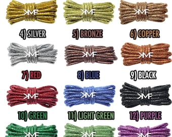 Cadarços Glitter Rope 2026 3,75 mm - Novos e de Alta Qualidade - Envio da Flórida, EUA
