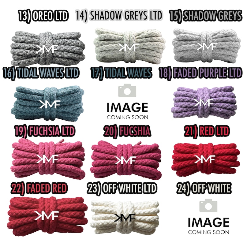 Oreo Rope Braided Rope Shoelaces Brand New Premium Quality Thick Replacement ...