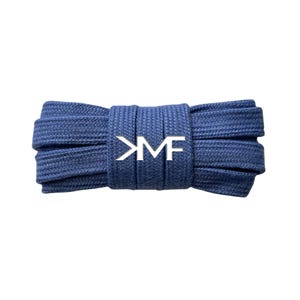 Cotton Wide Flat Casual Soft 10mm Inch Shoelaces Brand New Premium Quality Replacement Laces Ships From Florida USA 12) Deep Periwinkle