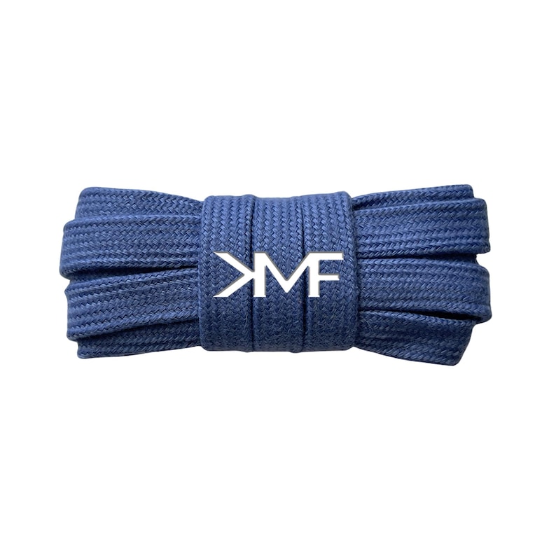 Cotton Wide Flat Casual Soft 10mm Inch Shoelaces Brand New Premium Quality Replacement Laces Ships From Florida USA 12) Deep Periwinkle