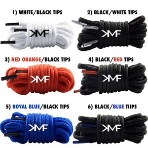 Cordones de repuesto redondos y gruesos de 54 pulgadas, 6,5 mm de ancho, calidad premium, envío desde Estados Unidos.