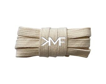 Oatmeal Cotton Wide Flat Casual Soft 10mm Inch Shoelaces Brand New Premium Quality Replacement Laces Ships From Florida USA
