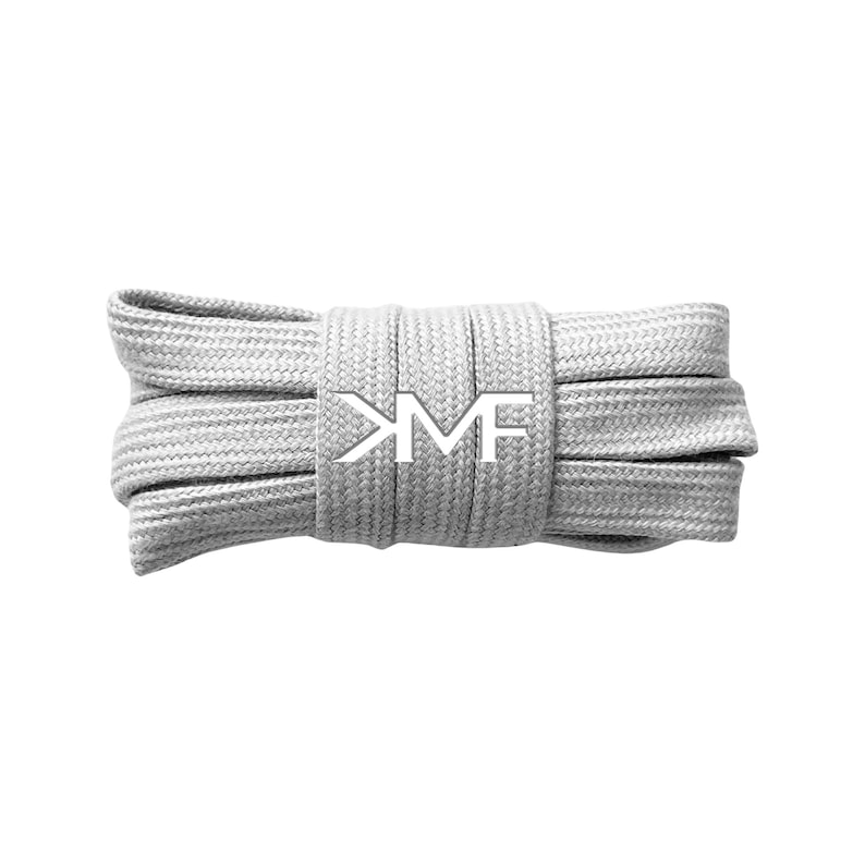 Cotton Wide Flat Casual Soft 10mm Inch Shoelaces Brand New Premium Quality Replacement Laces Ships From Florida USA 7) Light Grey