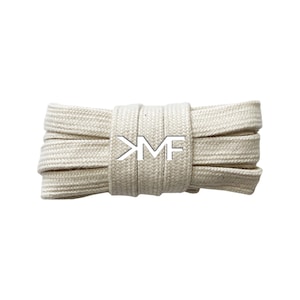 Cotton Wide Flat Casual Soft 10mm Inch Shoelaces Brand New Premium Quality Replacement Laces Ships From Florida USA 3) Cream