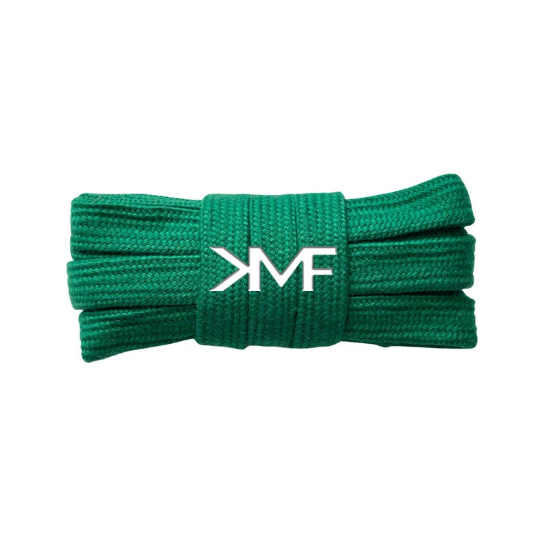 Cotton Wide Flat Casual Soft 10mm Inch Shoelaces Brand New Premium Quality Replacement Laces Ships From Florida USA 10) Green