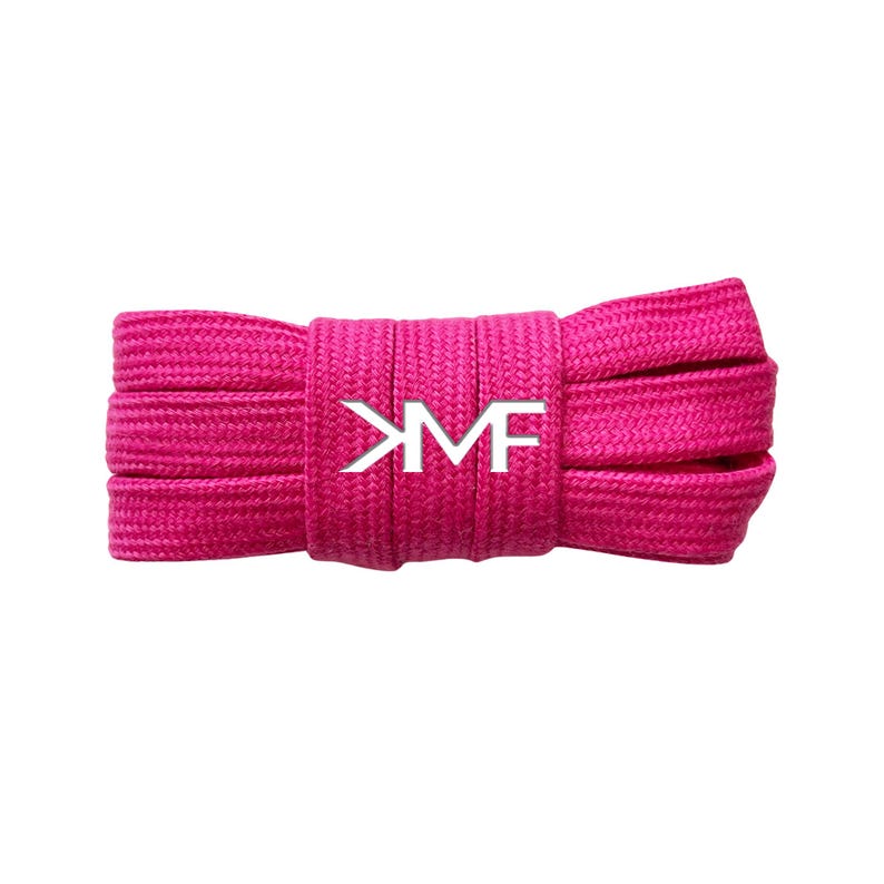 Cotton Wide Flat Casual Soft 10mm Inch Shoelaces Brand New Premium Quality Replacement Laces Ships From Florida USA 11) Fuchsia