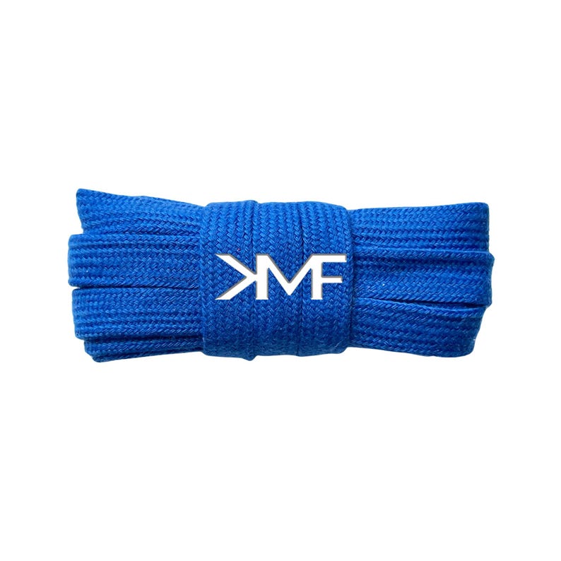 Cotton Wide Flat Casual Soft 10mm Inch Shoelaces Brand New Premium Quality Replacement Laces Ships From Florida USA 4) Royal Blue