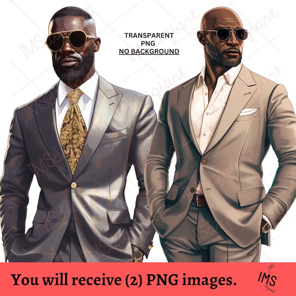 Business Black Men clipart | Black Men Silhouette PNG| Husband clipart | Boyfriend PNG | Male PNG | Websites | Book Covers | Social Media