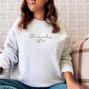 Oliveda Team Crewneck, Oliveda, Olive Tree People, Team Gifts, Incentive Gifts, Fall Sweatshirts, Olive Lover Crewnecks, Cozy Fall Crewnecks