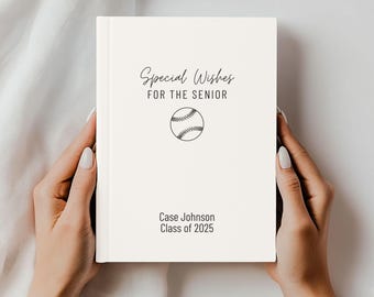 Baseball Senior Graduation Journal – Class of 2025 Personalized Gift, Special Wishes Memory Book, Senior Night Keepsake for Boys or Girls