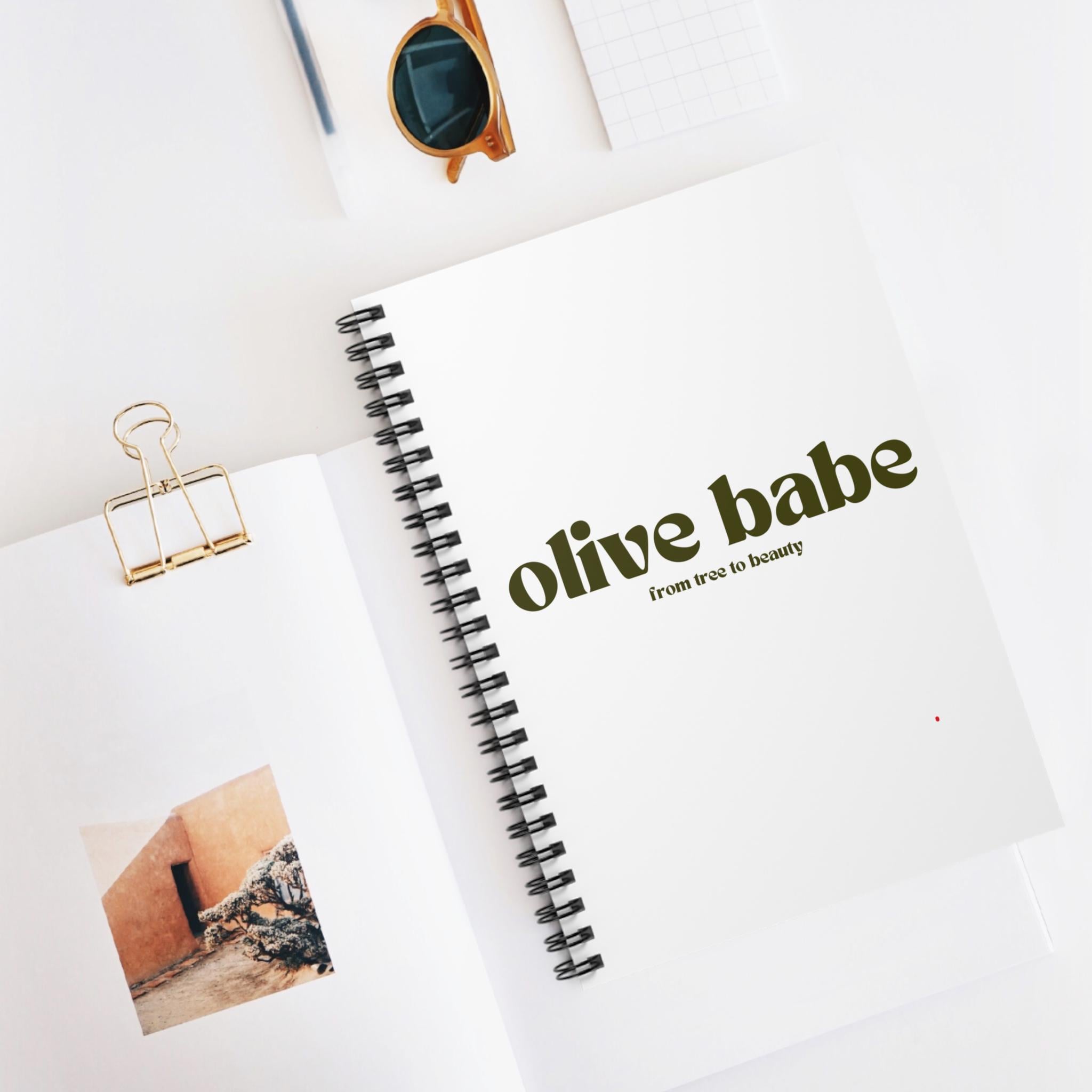 Ruled Line Notebook - Olive Tree People, Oliveda, Goal Setting Journal, Swag, Team Gifts