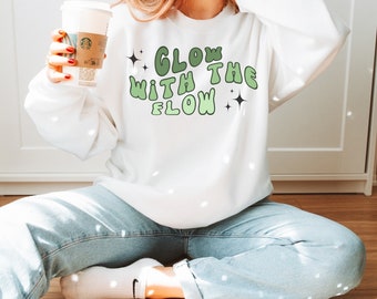 Bon Babe Rundhals-Sweatshirt, Glow with the Flow