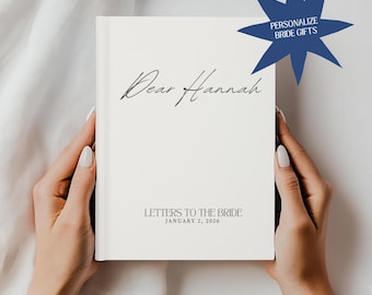 Briefe an das Brautbuch, Brautpartygeschenk, Hochzeitsandenken, Geschenk von der Brautparty Brautparty-Gästebuch personalisierte Hochzeit