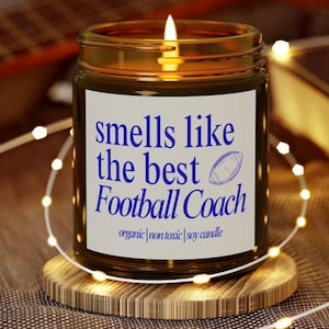Football Coach Gift, Smells Like You&#39;re an Amazing Football Coach Candle, Thank You Gift for Coaches From Team, Coach Gift From Players