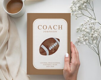 Cuaderno de entrenador de fútbol personalizado: regalo de fin de temporada
