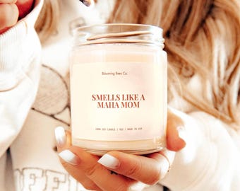 Smells Like a Maha Mom Scented Soy Candle, Make America Healthy Again Gift, MAHA Mom, MAHA Mom Gift, RFK Jr Gift