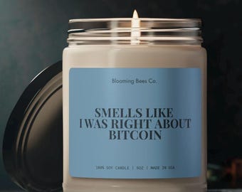 Bitcoin Gifts, Funny Crypto Christmas Gift, Bitcoin Art, Bitcoin Gift, Crypto Candle, Gift For Trader, Cryptocurrency Gifts For Him