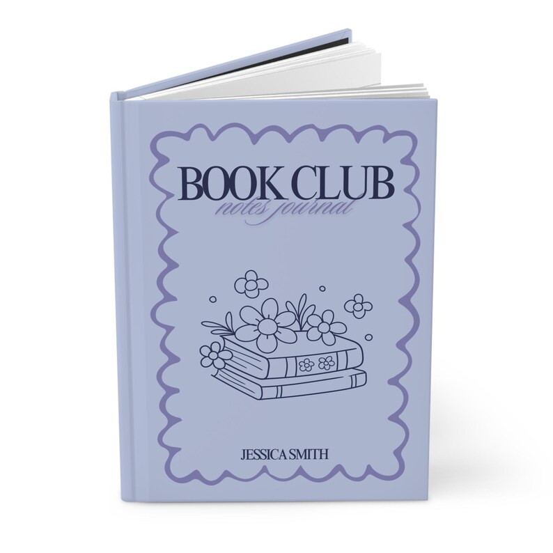 Personalized Book Club Journal: Lavender Floral Reading Notes image 4