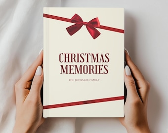 Libro de recuerdos navideños personalizado: Diario de tradiciones navideñas familiares