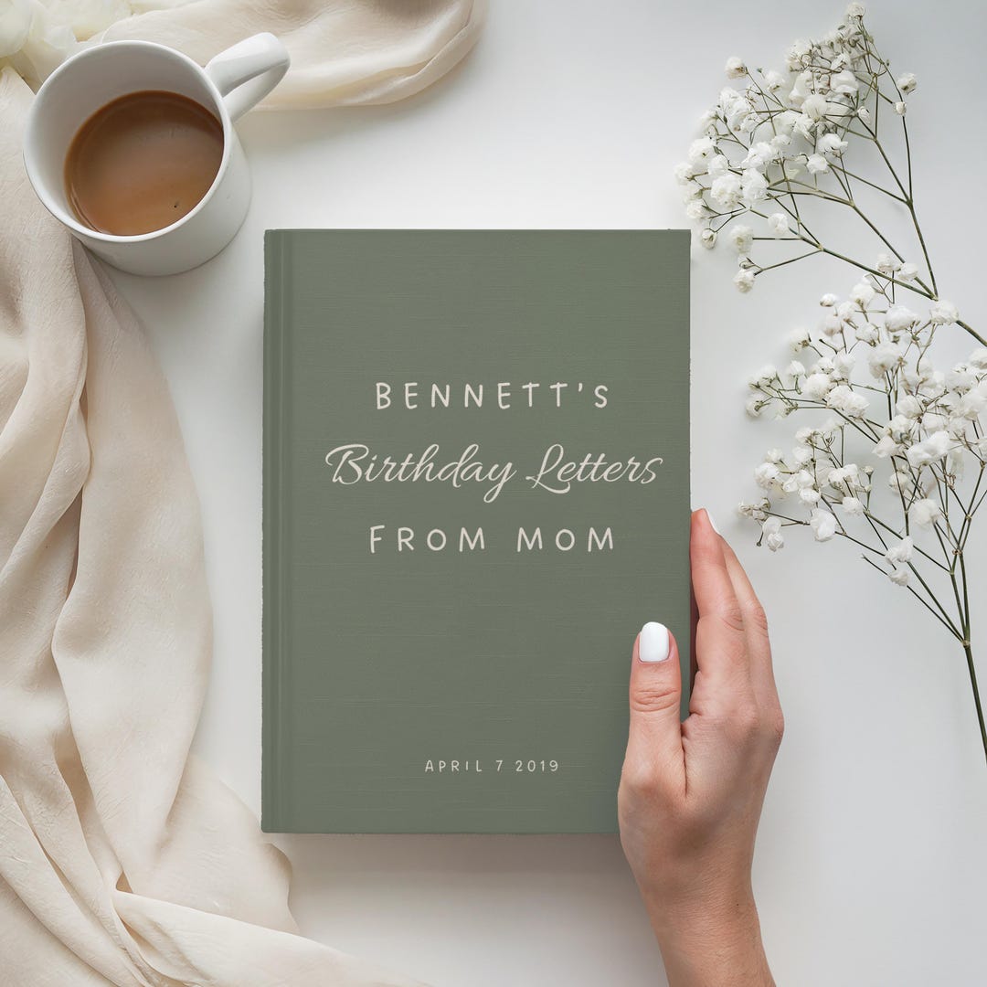 Personalized Birthday Letters Journal, Memory Keepsake Book, Baby First ...