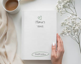 Personalized Wedding Vows Journal | Custom Hardcover, Bride Gift, Wedding Planner, Engagement Keepsake, Anniversary Memory Book