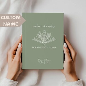 Next Chapter Book Graduation Advice Journal Custom Guestbook for Graduate, Grad Party Gift, Class of 2025 Keepsake, High School or College