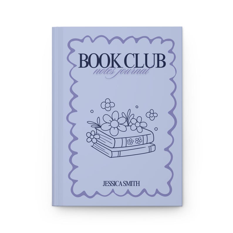 Personalized Book Club Journal: Lavender Floral Reading Notes image 2