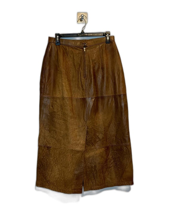 Vintage 90s 80s Banana Republic Genuine Leather Long Skirt - Etsy