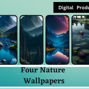 Four Simple And Pretty Nature Wallpapers For Phones. Lily Pad, Forest And Nature Inspired. Wallpapers for Android and iPhone Smartphones