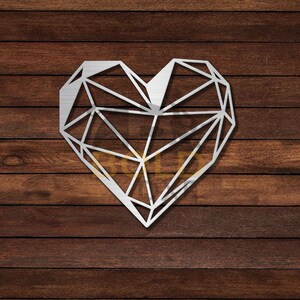 Corazón geométrico DXF y SVG