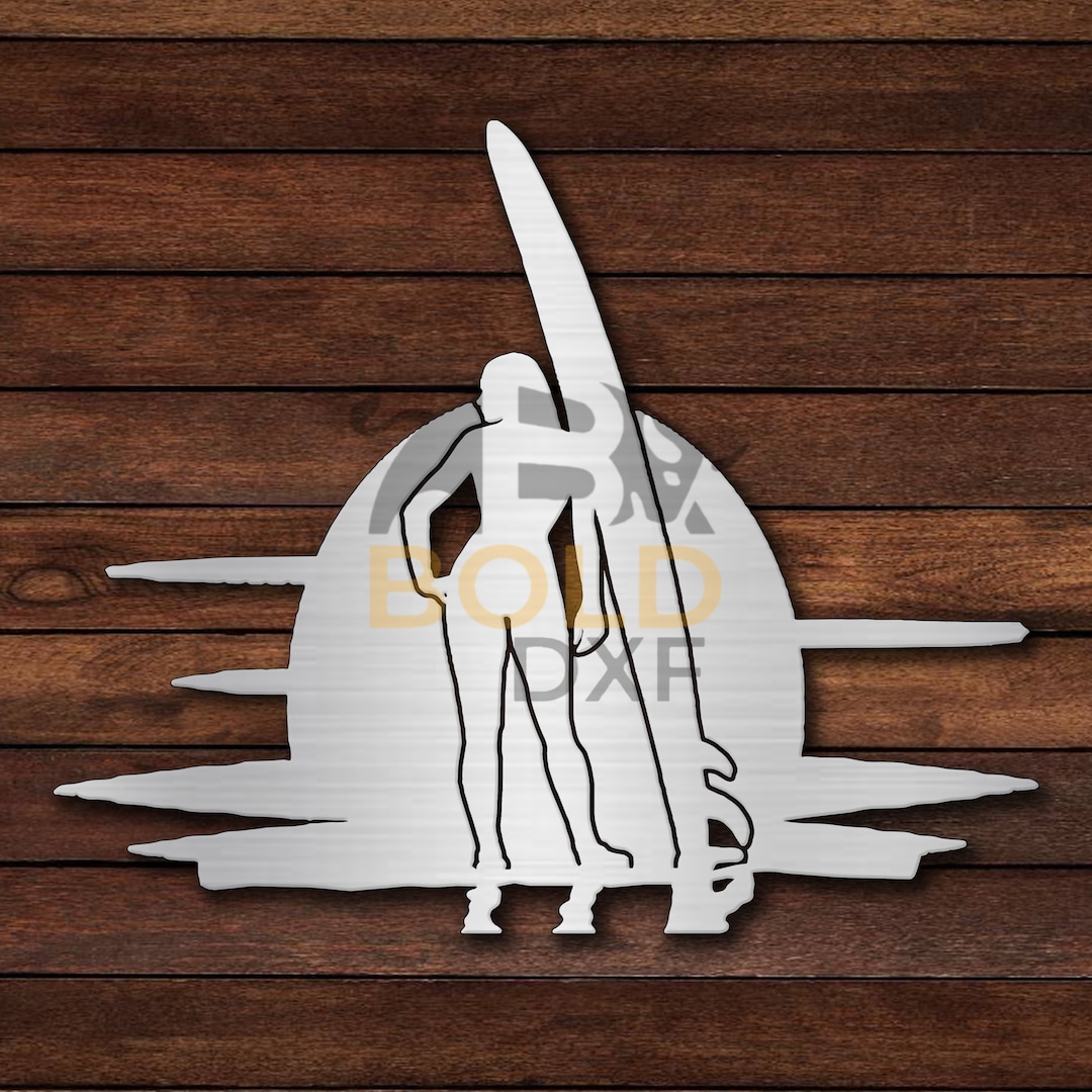 Sunset and Surfboard DXF & SVG Etsy