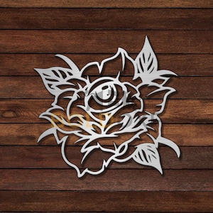 Rose With Eye DXF & SVG